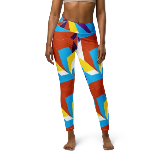 Chromatic Pinwheel on a Yoga Leggings