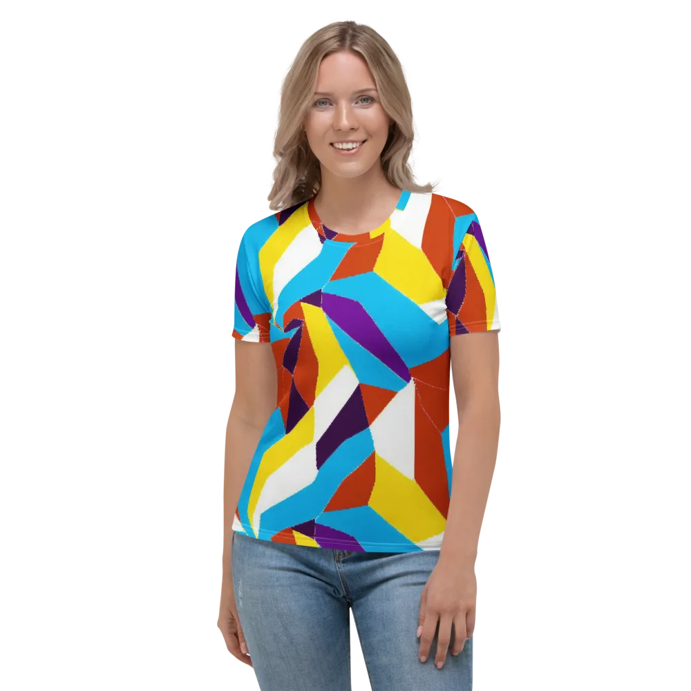 Chromatic Pinwheel on Women's Crew Neck T-Shirt — Front