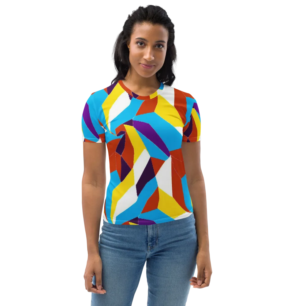 Chromatic Pinwheel on Women's Crew Neck T-Shirt — Front