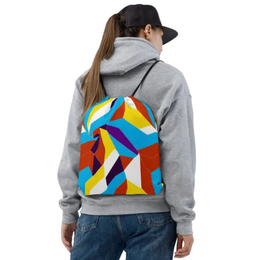 Chromatic Pinwheel on a Drawstring Bag