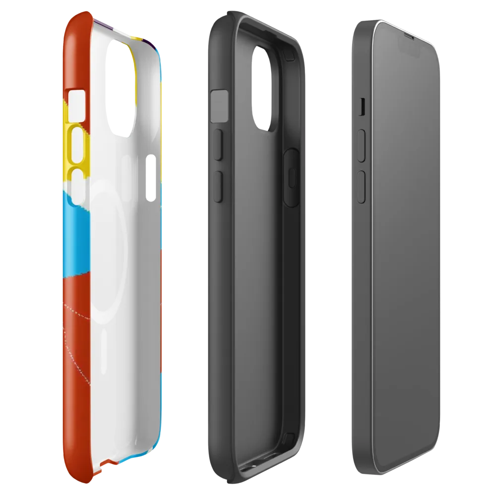 Chromatic Pinwheel on MagSafe Tough Case for iPhone® — Front
