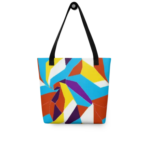 Chromatic Pinwheel on a Tote Bag