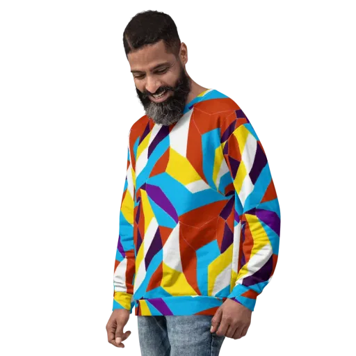 Chromatic Pinwheel on a Sweatshirt