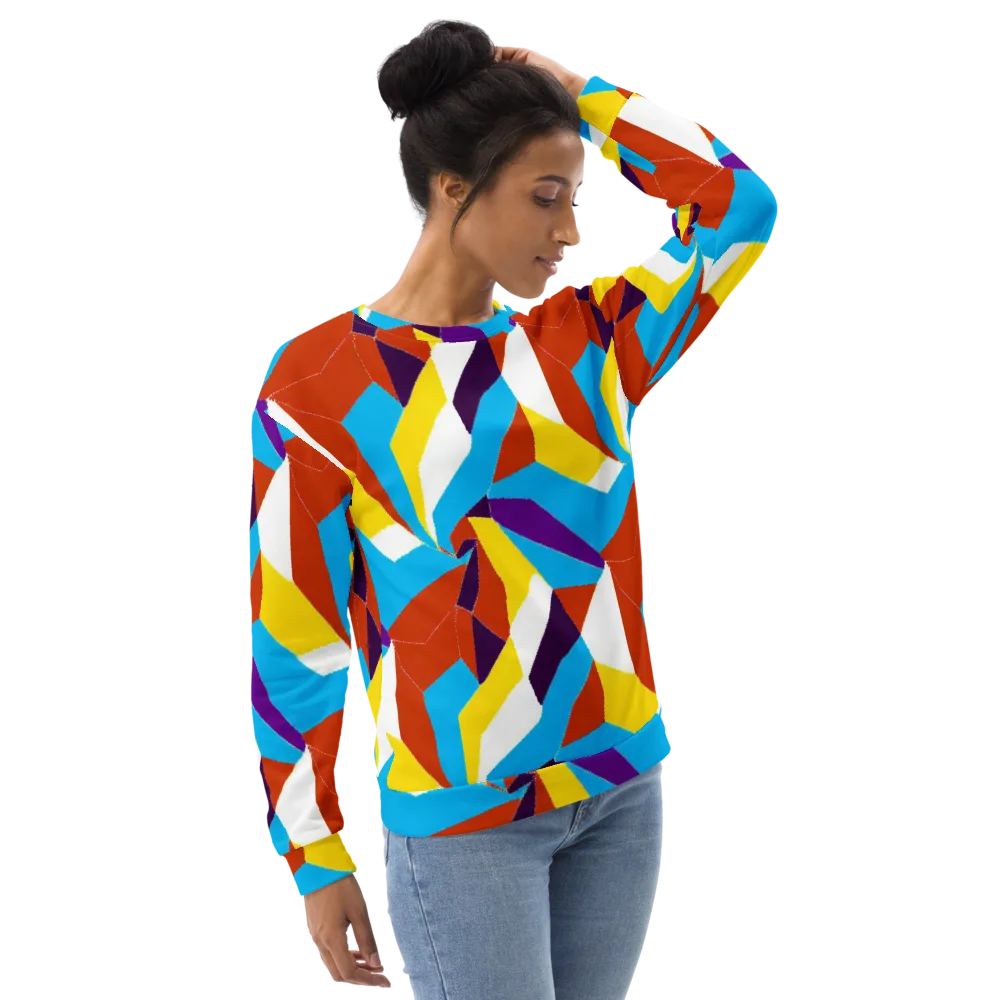 Chromatic Pinwheel on Sweatshirt — Right Front
