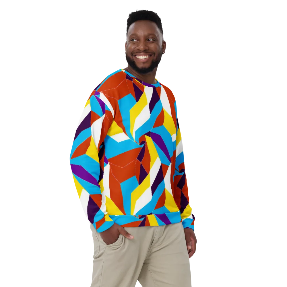 Chromatic Pinwheel on Sweatshirt — Front