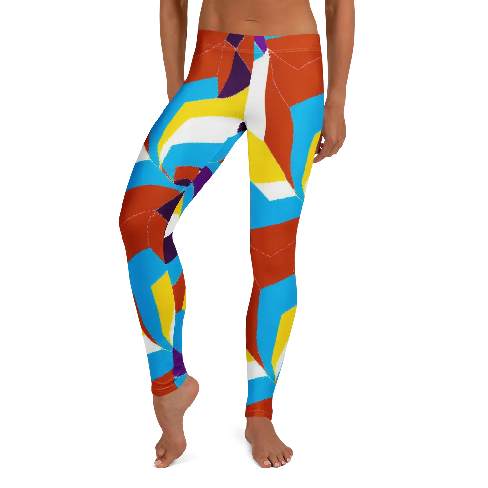 Chromatic Pinwheel on Leggings — Front