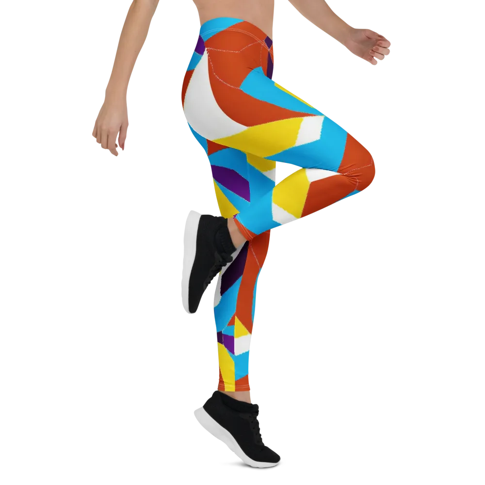 Chromatic Pinwheel on Leggings — Right