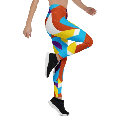 Chromatic Pinwheel on a Leggings
