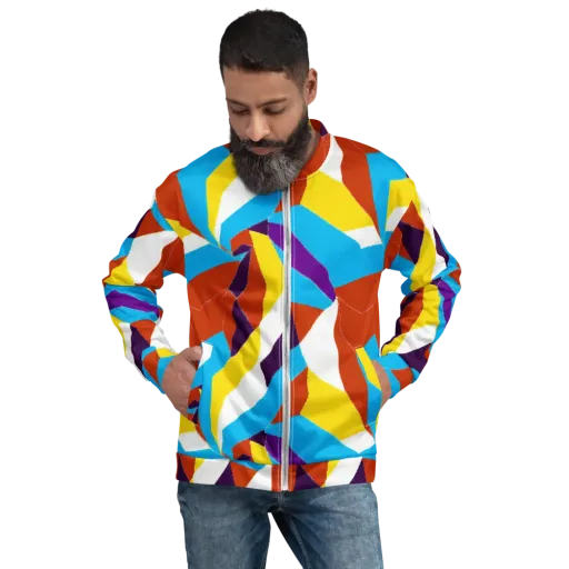 Chromatic Pinwheel on a Bomber Jacket