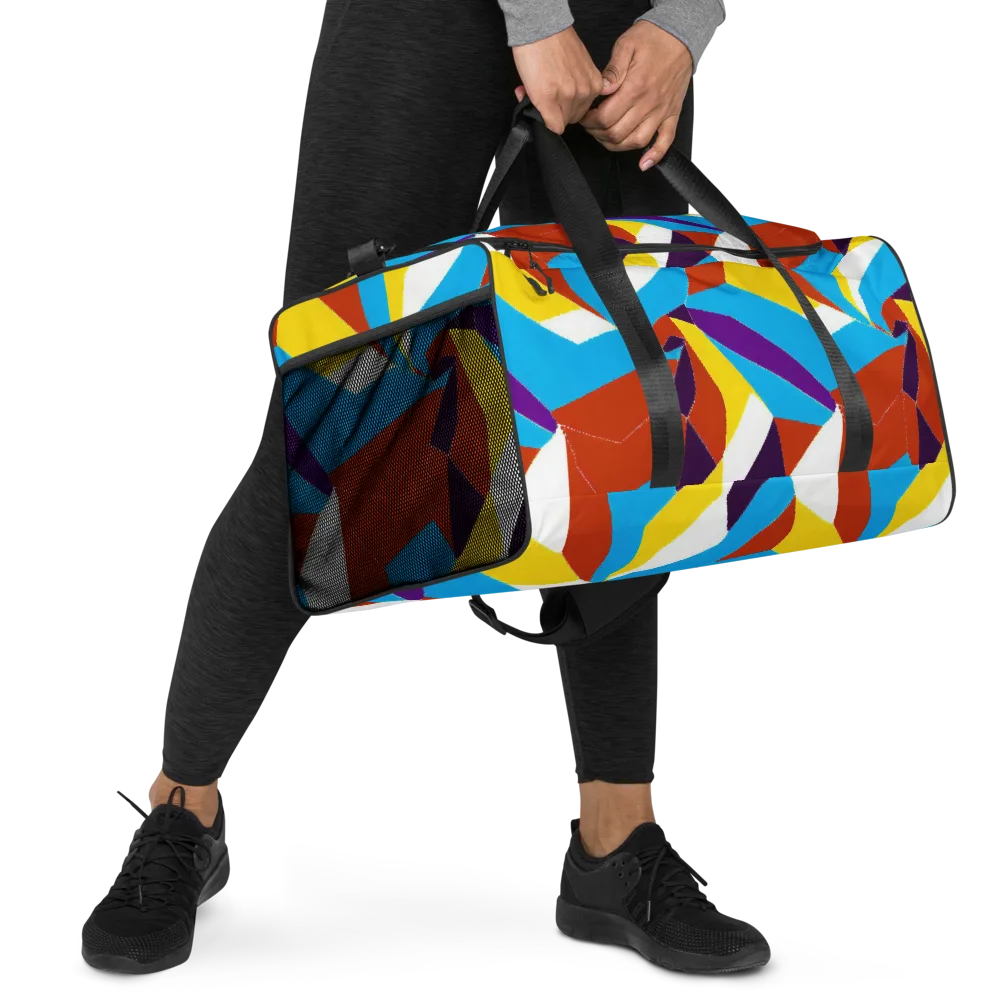 Chromatic Pinwheel on Duffle Bag — Right Front