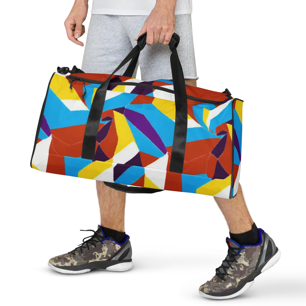 Chromatic Pinwheel on Duffle Bag — Front