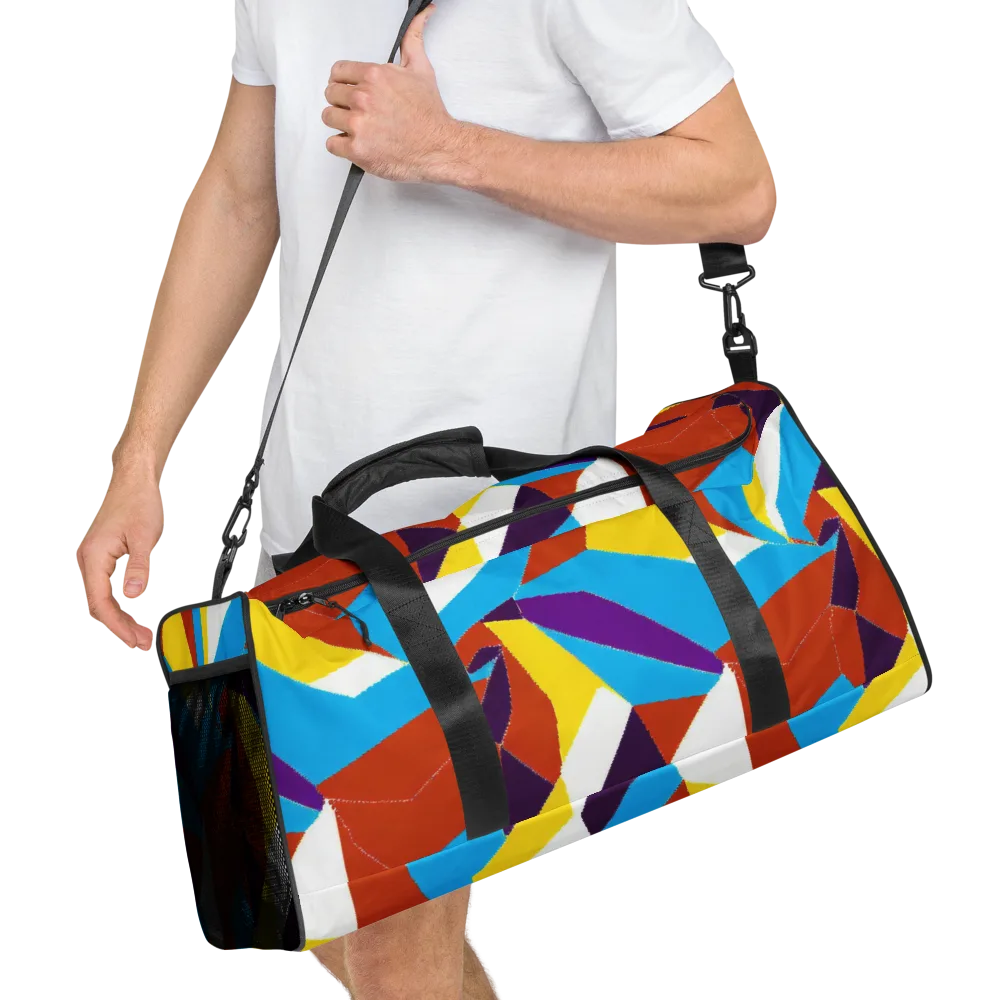 Chromatic Pinwheel on Duffle Bag — Right Front