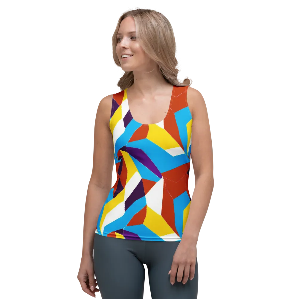 Chromatic Pinwheel on Women's Tank Top — Front