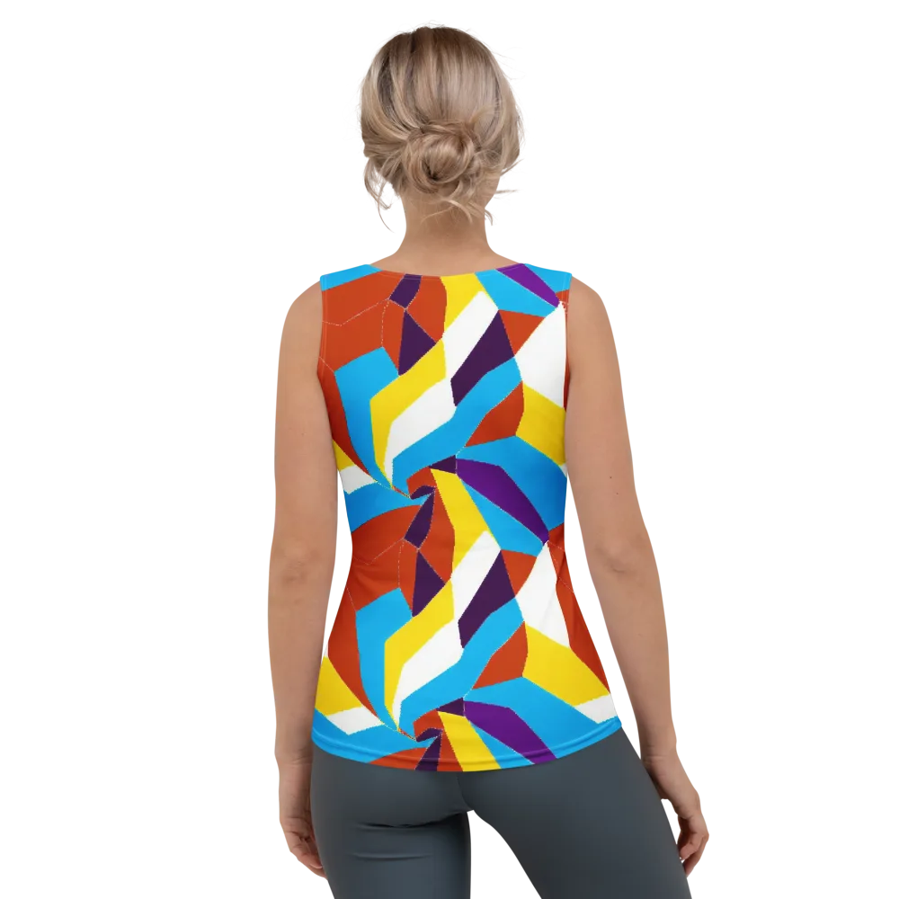 Chromatic Pinwheel on Women's Tank Top — Back