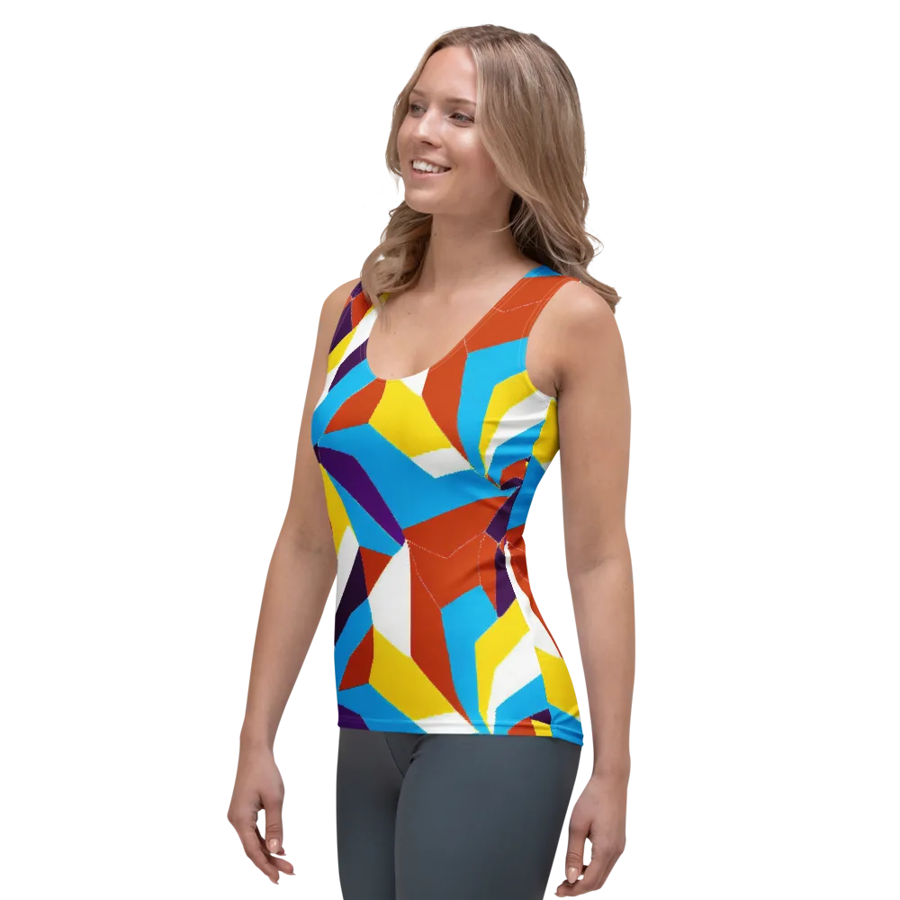 Chromatic Pinwheel on Women's Tank Top — Left Front