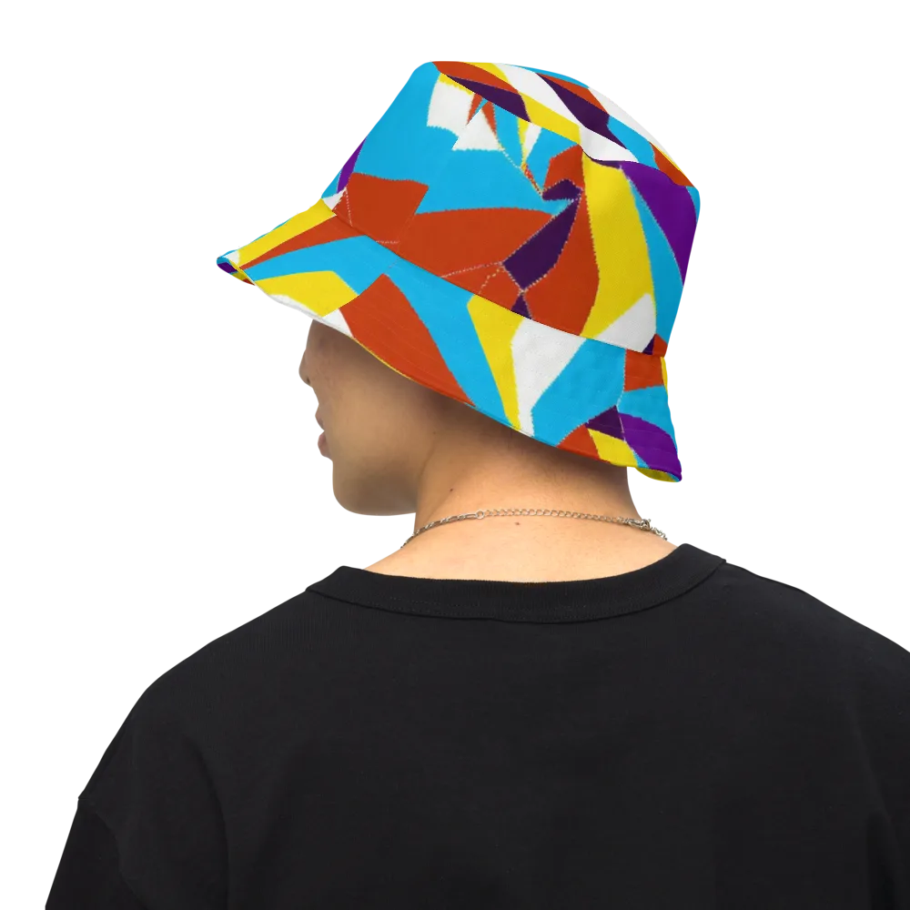 Chromatic Pinwheel on Reversible Bucket Hat — Back Inside