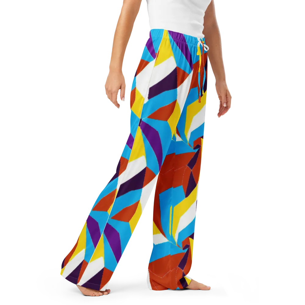 Chromatic Pinwheel on Women's Pajama Pants — Right Front