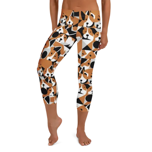 Copper Canine Circuit on a Capri Leggings