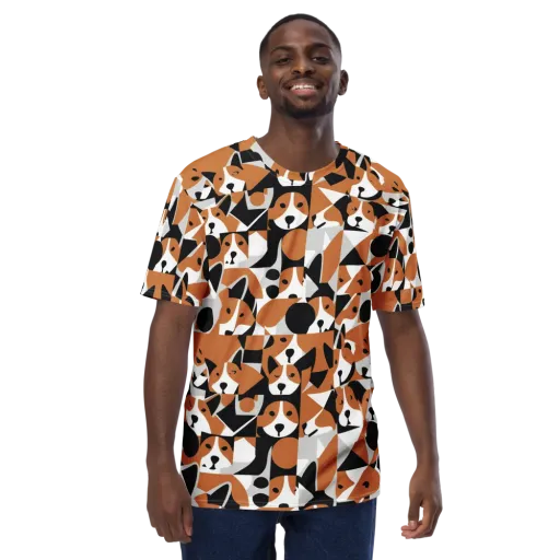 Copper Canine Circuit on a Men's Crew Neck T-Shirt