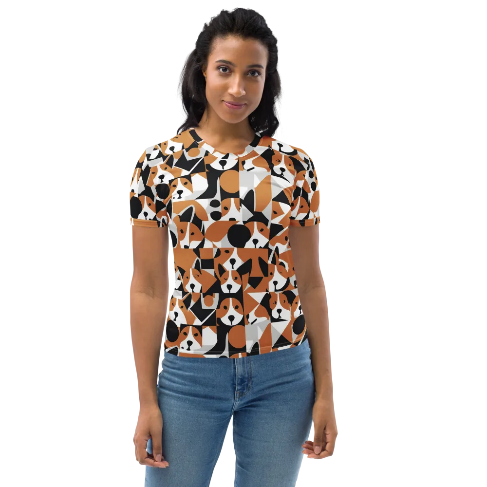 Copper Canine Circuit on Women's Crew Neck T-Shirt — Front