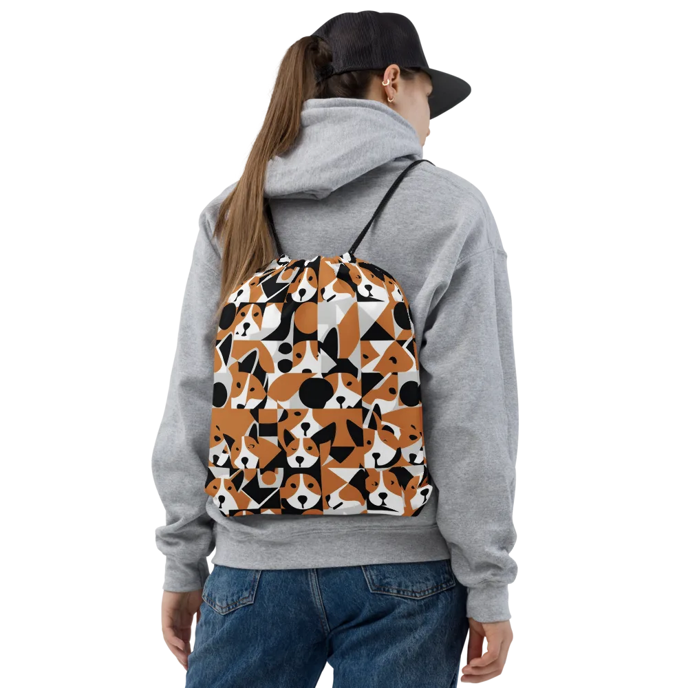 Copper Canine Circuit on Drawstring Bag — Front