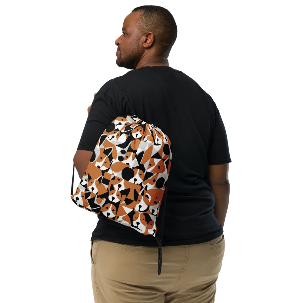 Copper Canine Circuit on Drawstring Bag — Front