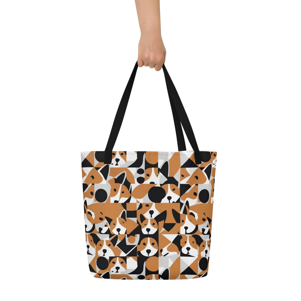 Copper Canine Circuit on Large Tote Bag W/ Pocket — Front
