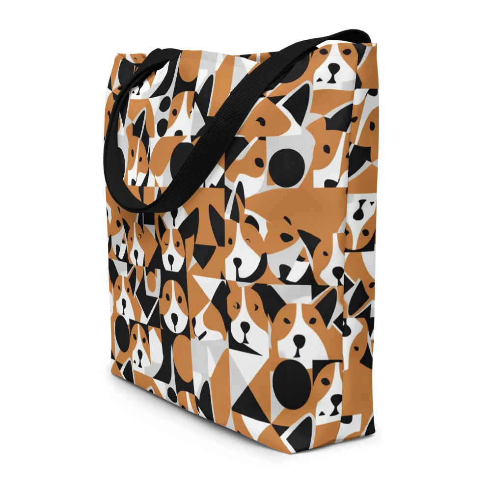 Copper Canine Circuit on Large Tote Bag W/ Pocket — Front