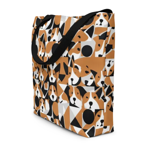 Copper Canine Circuit on a Large Tote Bag W/ Pocket