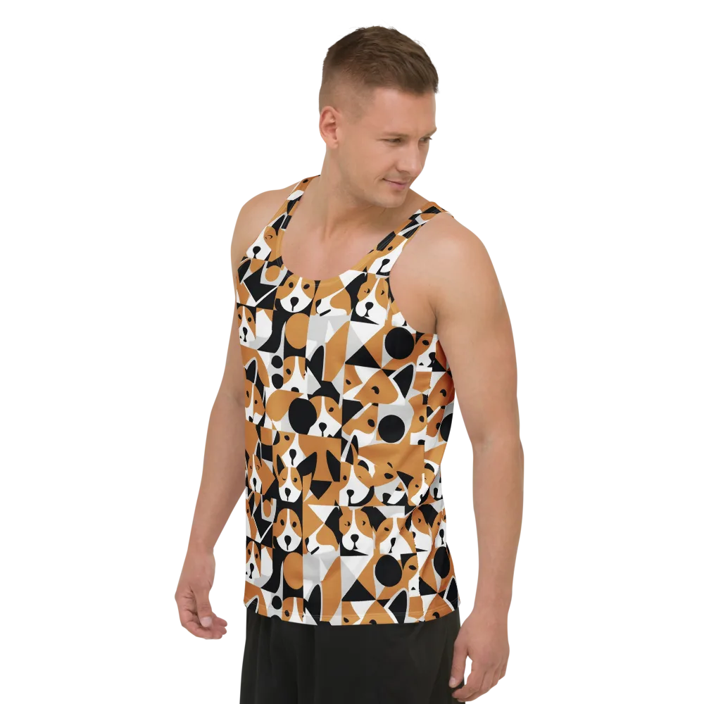 Copper Canine Circuit on Men's Tank Top — Left Front