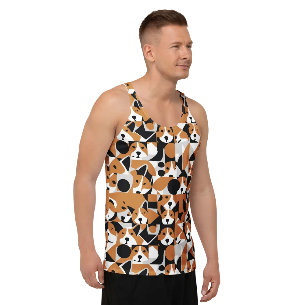 Copper Canine Circuit on Men's Tank Top — Right Front