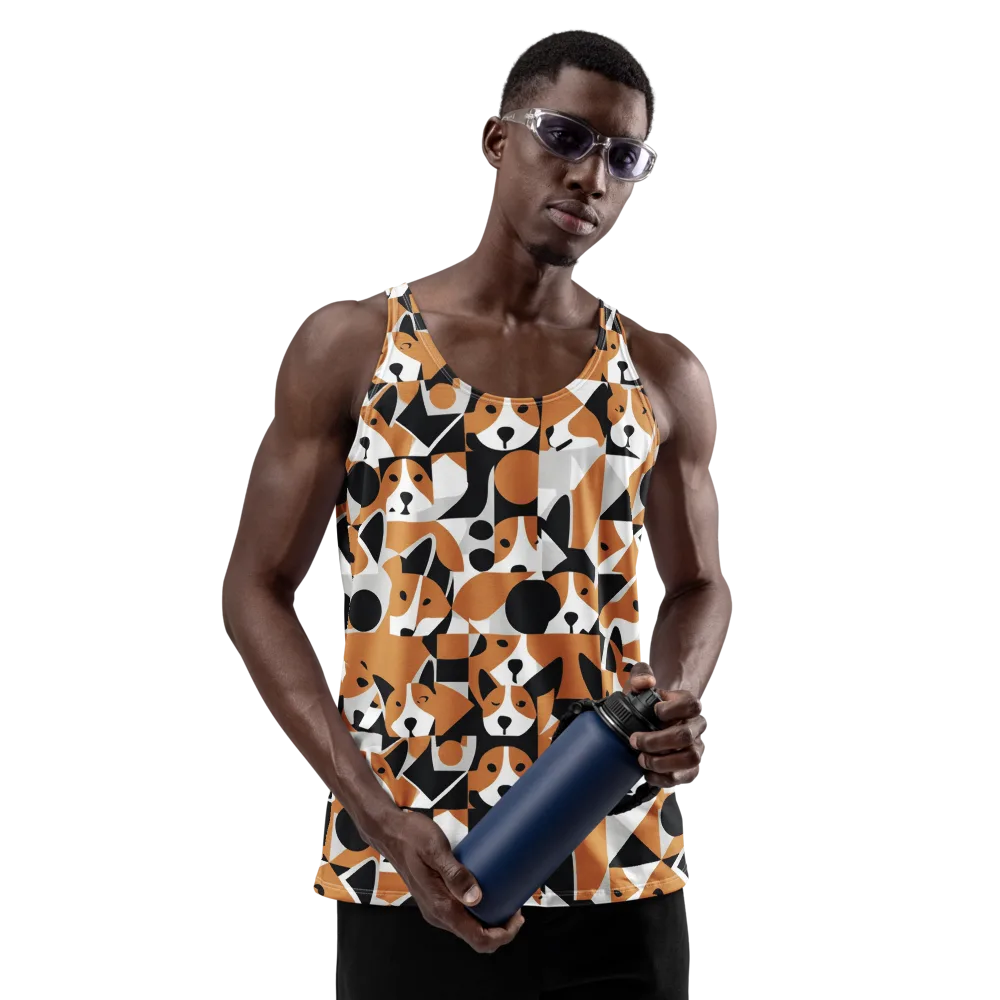 Copper Canine Circuit on Men's Tank Top — Front
