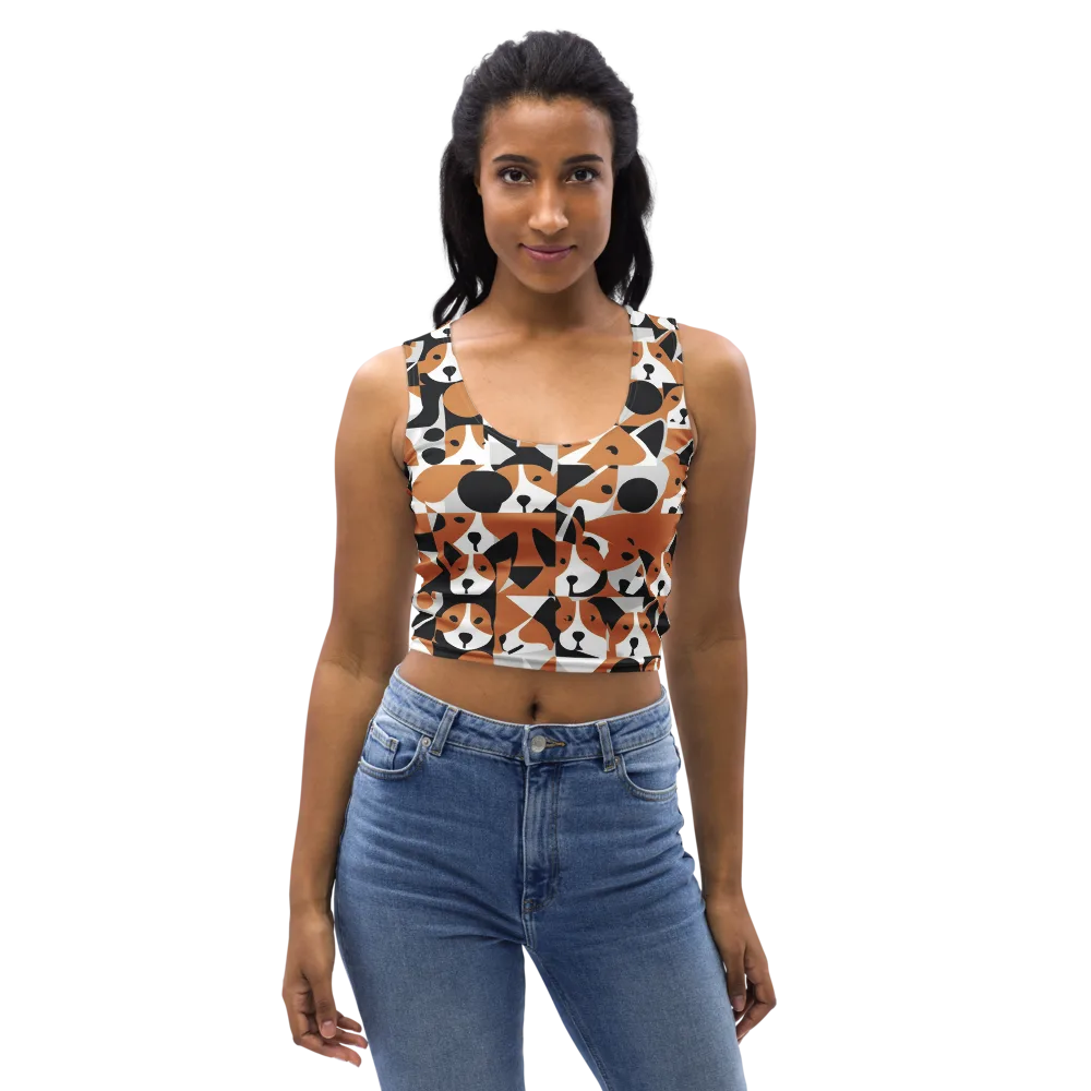 Copper Canine Circuit on Crop Top — Front