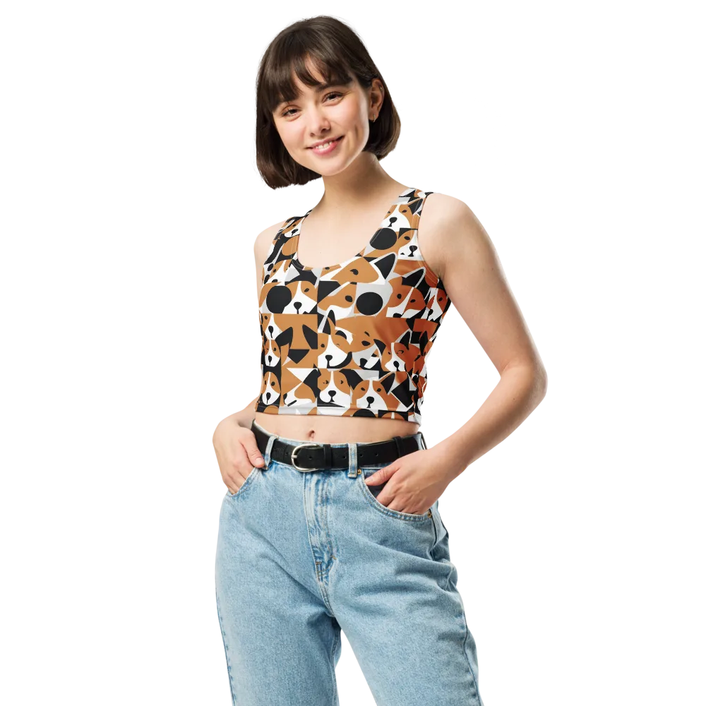 Copper Canine Circuit on Crop Top — Front