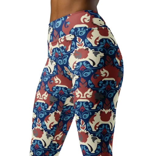 Foxglove Folklore on a Yoga Leggings