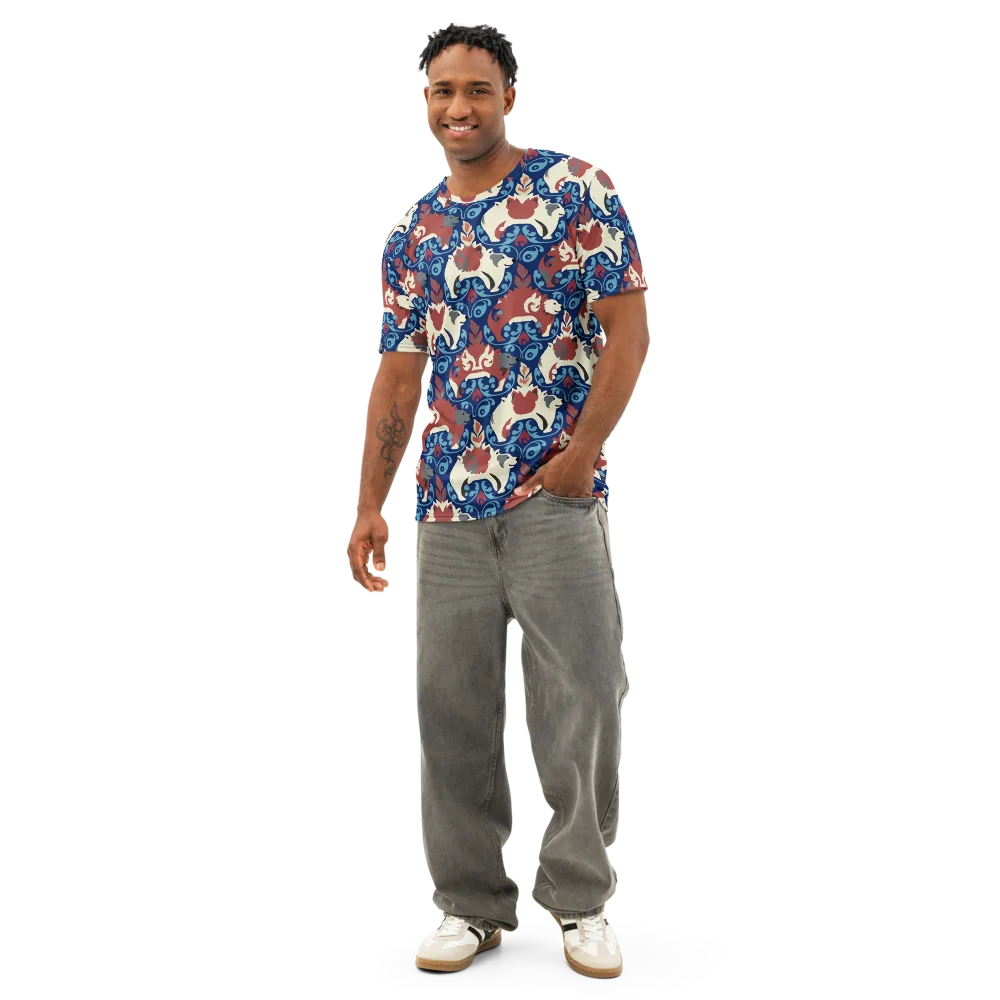 Foxglove Folklore on Men's Cotton Crew Neck T-Shirt — Front