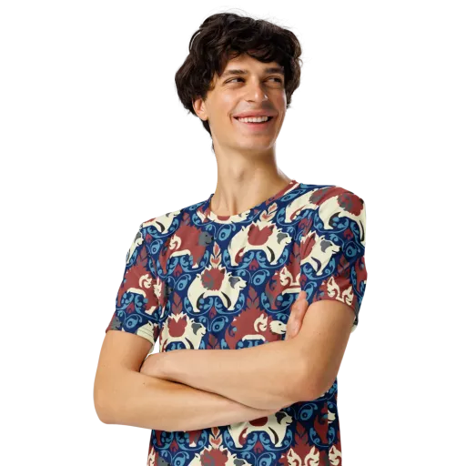 Foxglove Folklore on a Men's Crew Neck T-Shirt