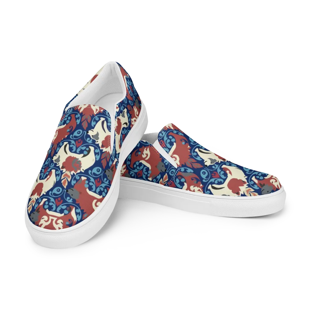 Foxglove Folklore on Men's Slip-On Canvas Shoes — Left Front