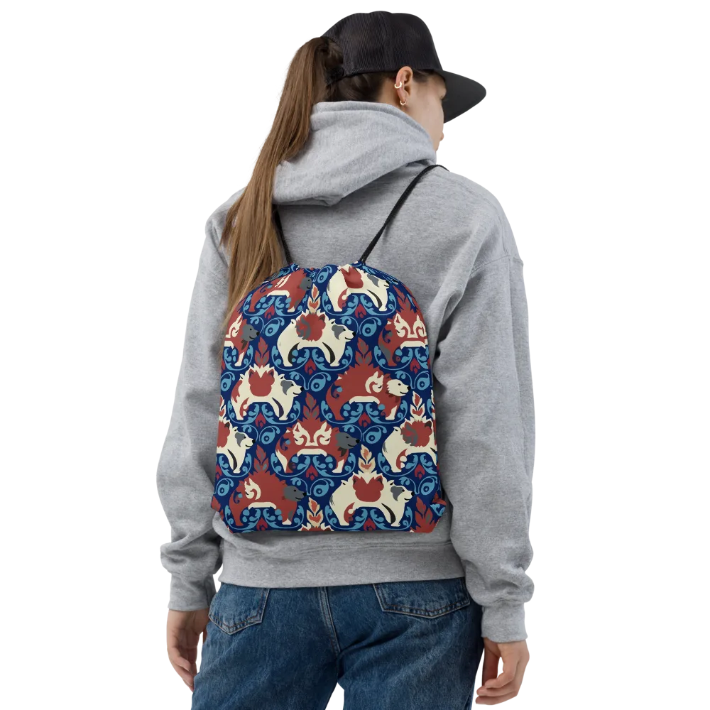 Foxglove Folklore on Drawstring Bag — Front