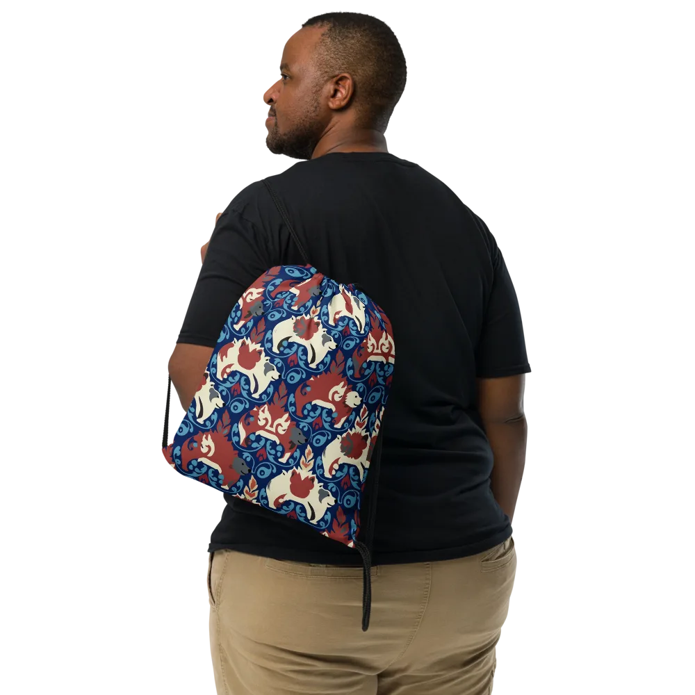 Foxglove Folklore on Drawstring Bag — Front