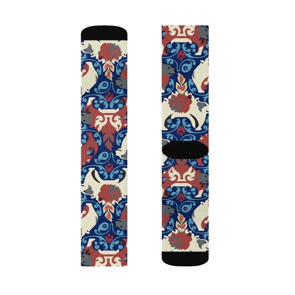Foxglove Folklore on Socks — Left Sock