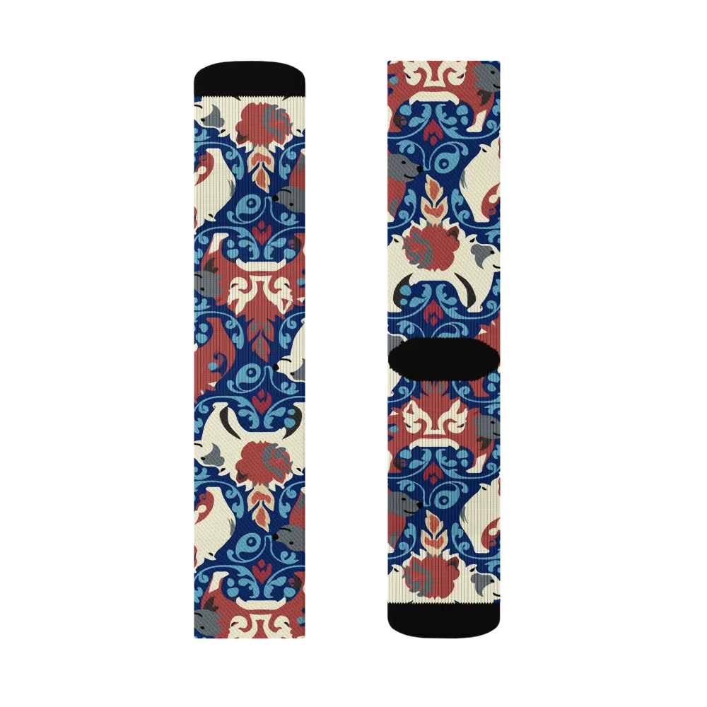 Foxglove Folklore on Socks — Right Sock