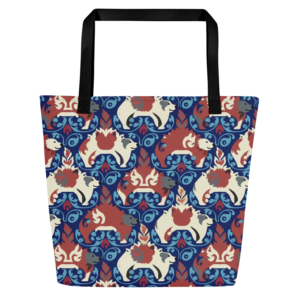 Foxglove Folklore on Large Tote Bag W/ Pocket — Front
