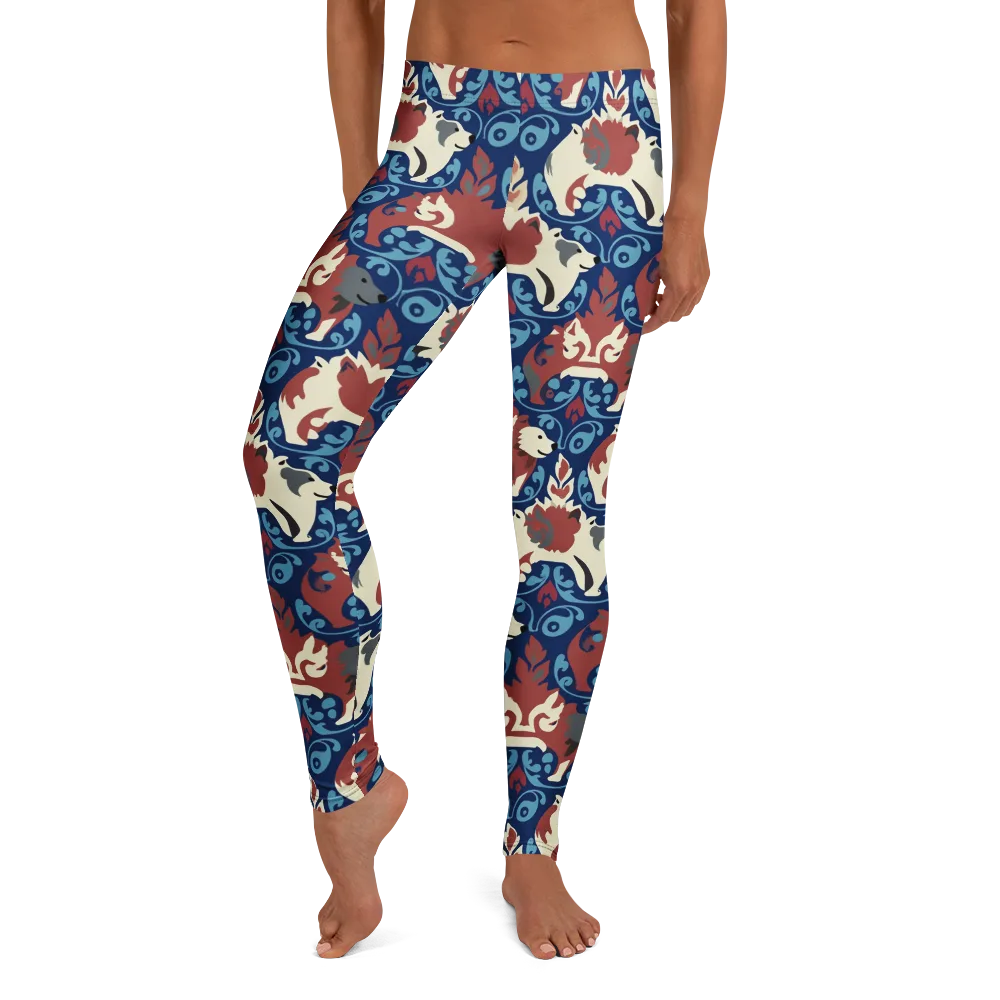 Foxglove Folklore on Leggings — Front