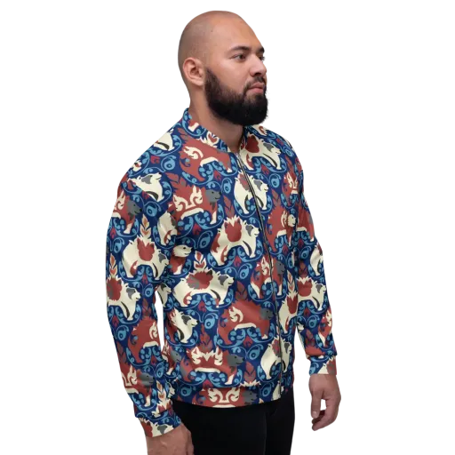Foxglove Folklore on a Bomber Jacket