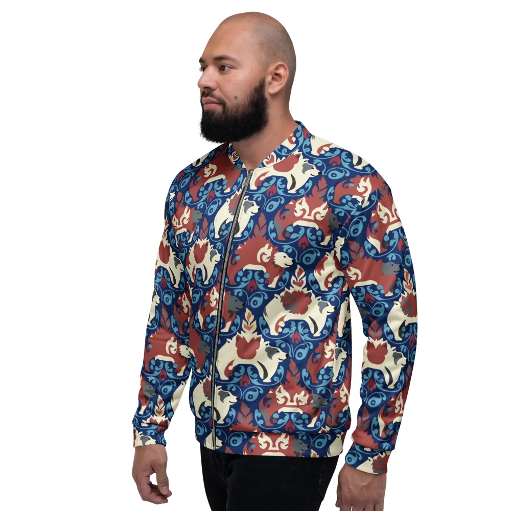 Foxglove Folklore on Bomber Jacket — Left