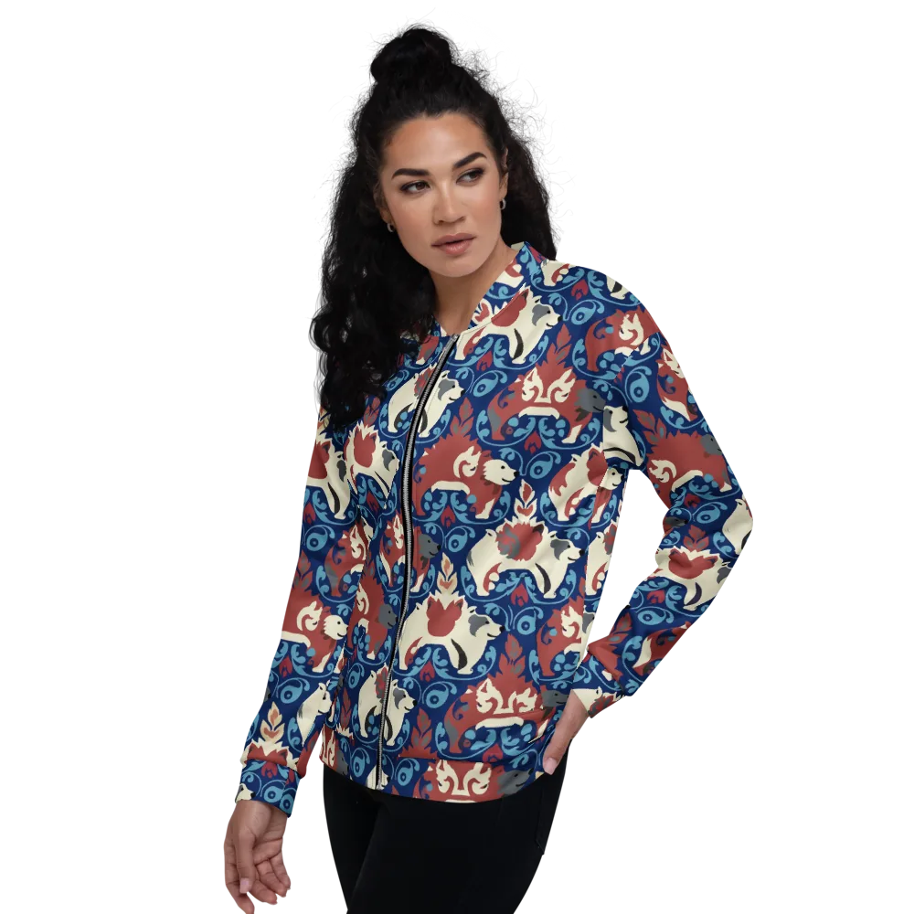 Foxglove Folklore on Bomber Jacket — Left
