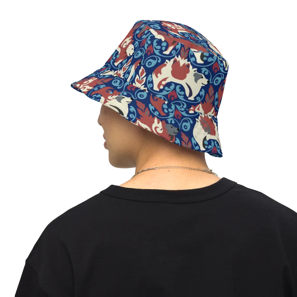 Foxglove Folklore on Reversible Bucket Hat — Back Inside