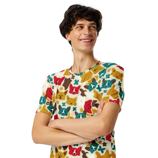 Foxglove Pals on a Men's Crew Neck T-Shirt