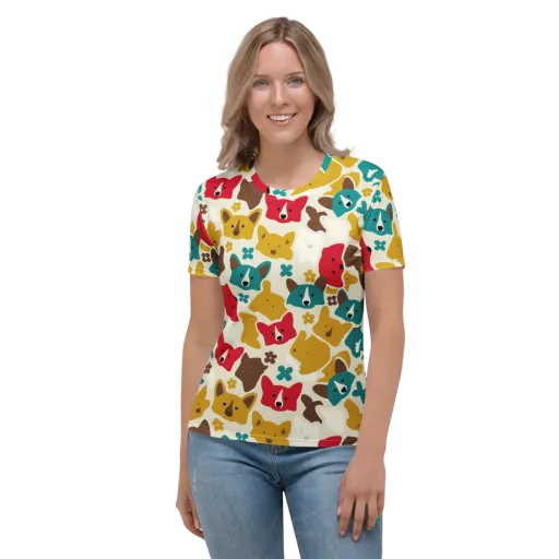 Foxglove Pals on a Women's Crew Neck T-Shirt
